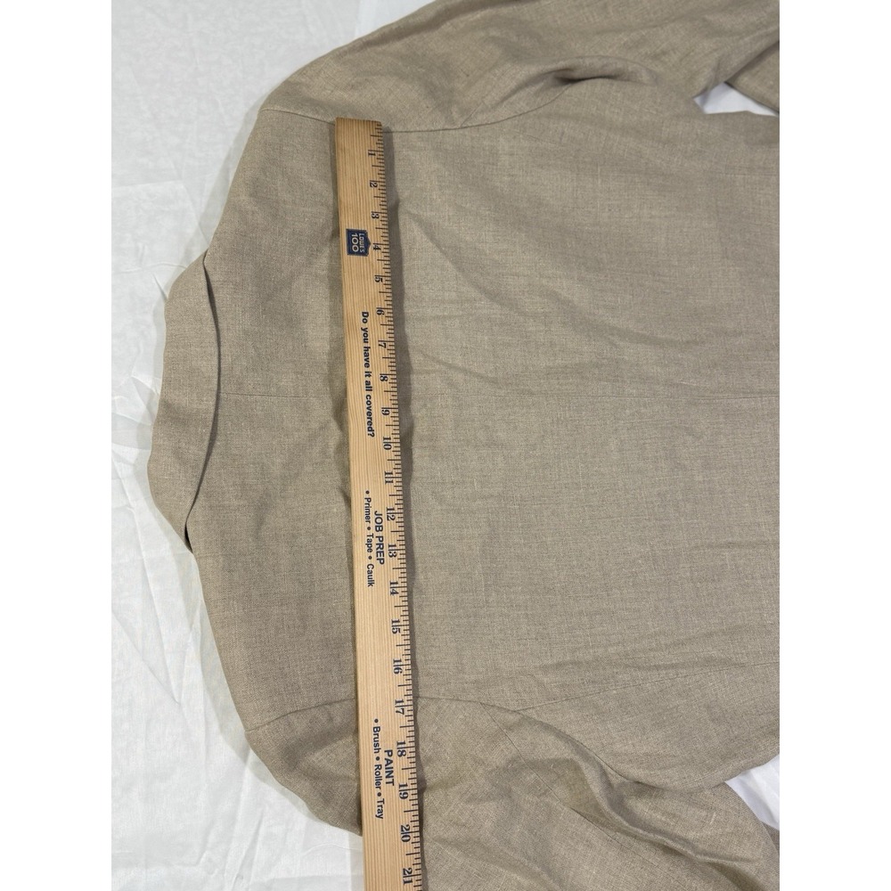 L.L. Bean Vtg ‎ blazer/coat Brushed Cotton Tan/Beige work/business 3/4 Sleeves - Picture 3 of 15